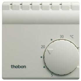 Theben T7010001 Raum-Thermostat, Wandgehäuse 74 x 74 x 28 mm, weiß