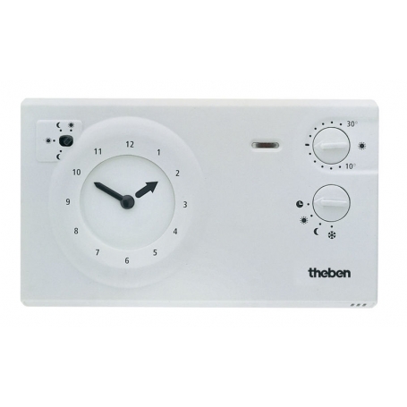 Theben T7220030 Uhrenthermostat mit Tages- und Wochenprogramm, Betriebsartenschalter