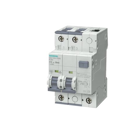 Siemens 5SU1324-6FA10 FI/LS A 30mA 2pol 10kA B10 3TE
