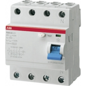 ABB F204 A-63/0,03 FI áramkör-szakító 4P, típus A,63A,30mA 2CSF204101R1630