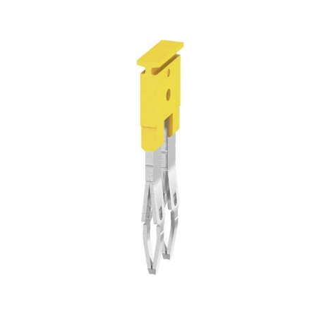 Weidmüller ZQV 2.5/2 cross connector (terminals), plugged, number of poles: 2, grid in mm: 5.10, insulated: Yes, 24 A, yellow 16