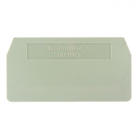 Weidmüller ZAP/TW 1 partition (terminals), terminal and intermediate plate, 59.5 mm x 30.5 mm, dark beige 1608740000