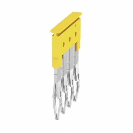 Weidmüller Connecteur ZQV 2.5/4 (terminaux), raccordé, nombre de pôles:4, grille en mm: 5.10, isolé:Oui, 24 A, jaune 1608880000