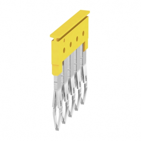 Weidmüller ZQV 2.5/5 conector cruzado (terminales), enchufe, número de polos: 5, rejilla en mm: 5.10, aislado: Sí, 24 A, amarill