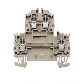 Weidmüller WDK 4N multi-deck terminal, screw connection, 4 mm2, 800 V, 32 A, floors: 2, dark beige 1041900000
