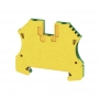 Weidmüller WPE4 collier de protection, vis, 4 mm2, 800 V, raccords: 2, étages: 1, vert / jaune 1010100000