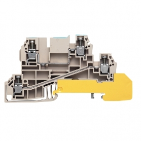 Weidmüller WDL 2.5/N/L/PE terminal multi-deck, conexión a tornillo, 2,5 mm2, 400 V, 24 A, suelos: 3, beige oscuro 1029900000