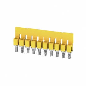 Weidmüller WQV 4/10 cross connector (terminals), screwed, number of poles: 10, grid in mm: 6.10, insulated: Yes, 41 A, yellow