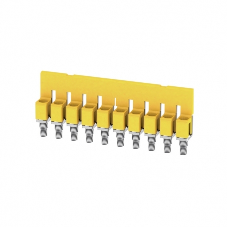 Weidmüller Connecteur transversal WQV 4/10 (terminaux), vissé, nombre de pôles: 10, grille en mm: 6.10, isolé:Oui, 41 A, jaune