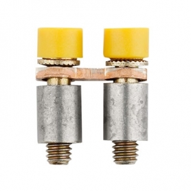 Weidmüller Q 10 WDL2.5S cross connector (terminals), screwed, number of poles: 10, grid in mm: 6.10, insulated: Yes, 24 A, yello