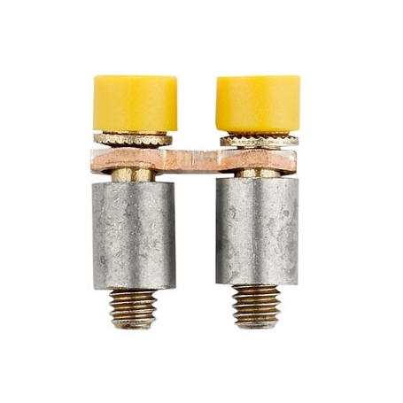 Weidmüller Q 10 WDL2.5S cross connector (terminals), screwed, number of poles: 10, grid in mm: 6.10, insulated: Yes, 24 A, yello
