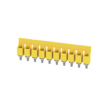 Weidmüller WQV 16/10 Cross connector (terminals), screwed, number of poles: 10, grid in mm: 11.90, insulated: Yes, 101 A, yellow