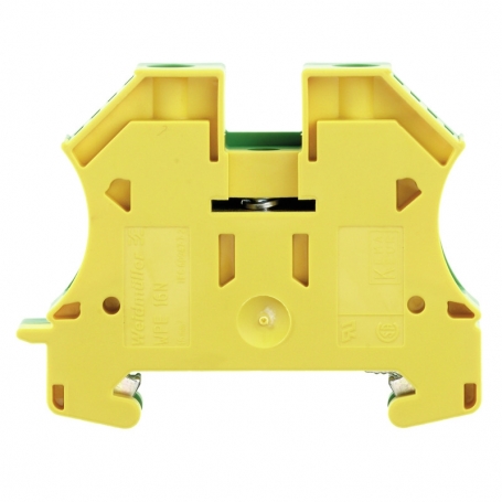 Weidmüller WPE 16N séria svorka, skrutka pripojenie, 16 mm2, 400 V, pripojenia: 2, podlahy: 1, zelená / žltá