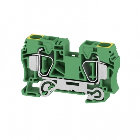 Weidmüller ZPE 16 series clamp, tension spring connection, 16 mm2, 800 V, connections: 2, floors: 1, green / yellow