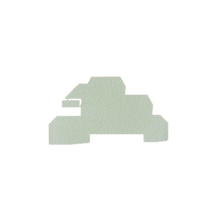Weidmüller WAP WDL2.5/S terminal plate, 94.5 mm x 1.5 mm, dark beige – 20 pieces 1067700000