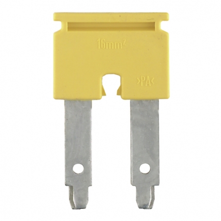 Weidmüller ZQV 16/2 cross connector (terminals), plugged, number of poles: 2, grid in mm: 12.00, insulated: Yes, 76 A, yellow – 