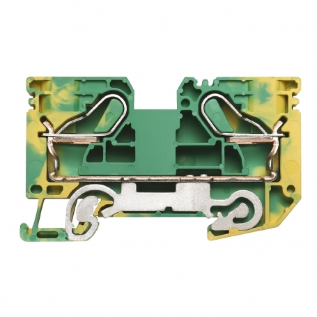 Weidmüller PPE 16 Protector series clamp, PUSH IN, 16 mm2, 800 V, 76 A, connections: 2, floors: 1, green / yellow – 10 pieces