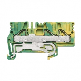 Weidmüller PPE 2.5/4/3AN Protector series clamp, PUSH IN, 4 mm2, 800 V, connections: 3, floors: 1, green / yellow – 50 pieces