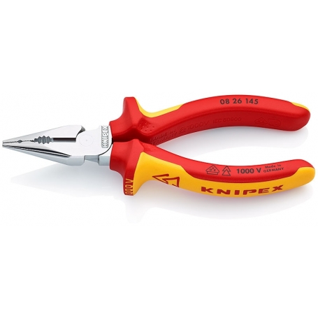 Knipex 08 26 145 Spitz-Kombizange verchromt 145 mm