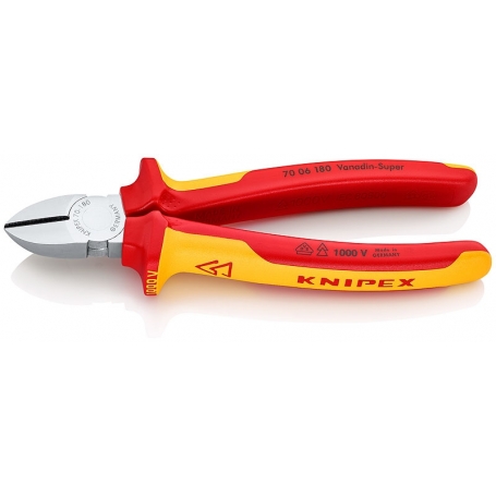 Knipex 70 06 180 Πλαϊνό κόφτη με επιχρωμίωση 180 mm