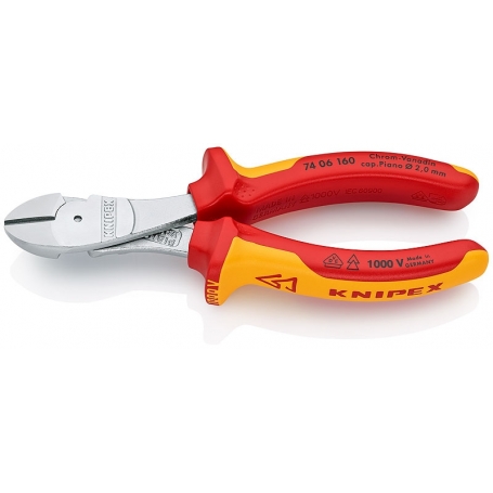 Knipex 74 06 160 Kraft-Seitenschneider verchromt 160 mm