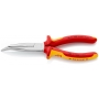Knipex 26 26 200 Flachrundzange mit Schneide verchromt 200 mm