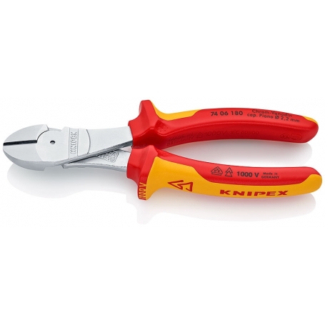 Knipex 74 06 180 Πλαϊνή πένσα με χρωμίου 180 mm