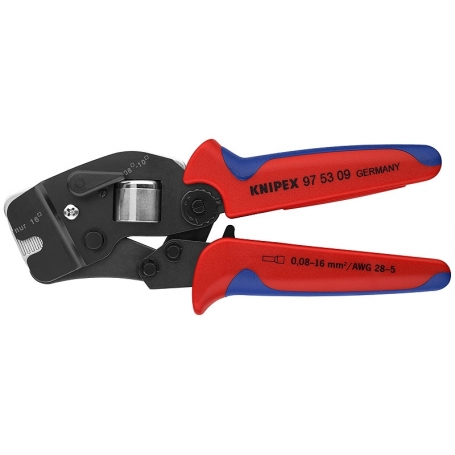 Knipex 97 53 09 Selbsteinstellende Crimpzange für Aderendhülsen brüniert 190 mm