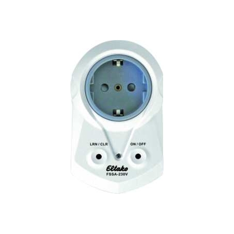 Eltako FSSA-230V radio actuator socket switch.