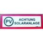 PROTEC.class PWSSA Warnschild Achtung Solaranlage