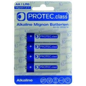 PROTEC.class PBAT AA Mignon Batérie 4 Blister