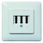 PROTEC.net PTAE-U Πρίζα τηλεφώνου Universal UP 6F+N cw