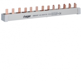 Hager KB663KT Pin rail 1FI-4P+1LS-3+N+5LS-1+N/1PLE
