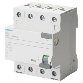 Siemens 5SV3344-6LB01 FI-Schutzschalter 4-polig Typ A kurzzeitverzögert 40A 30mA AC 400V