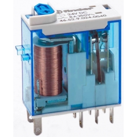Finder 465290240040 Industrie-Miniaturrelais, 2 Wechsler 8 A, Spule 24 V DC