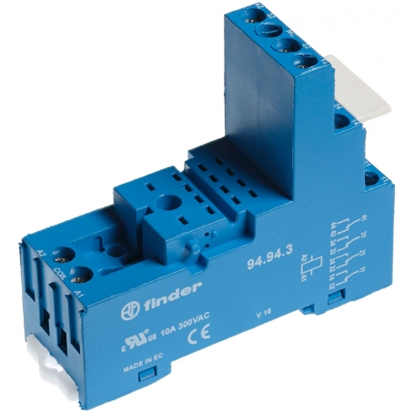Finder 94943 with screw connections, for relays 55.32 or 55.34