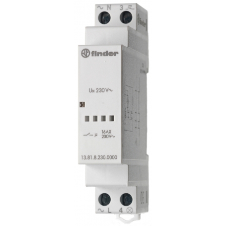 Finder 138182300000 Current surge switches for series installation, electronic, 1 closer 16 A, for 230 V AC