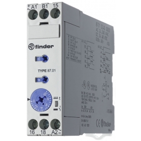 Finder 870102400 Idő relék, 8 óra függ akár 60 óra, 1 váltó 8 A, 24-48 V DC és 24-240 V AC