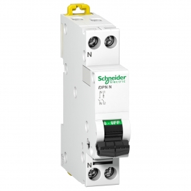 Schneider A9N21554 Circuit breaker idpn, 1P+N in 1 TE, 3A, C-characteristics, 6ka