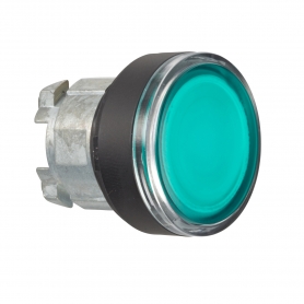 Schneider ZB4BW3337 Frontelem., verde, plano f. Sensor de presión luminosa Ø22 sin cierre para módulo LED