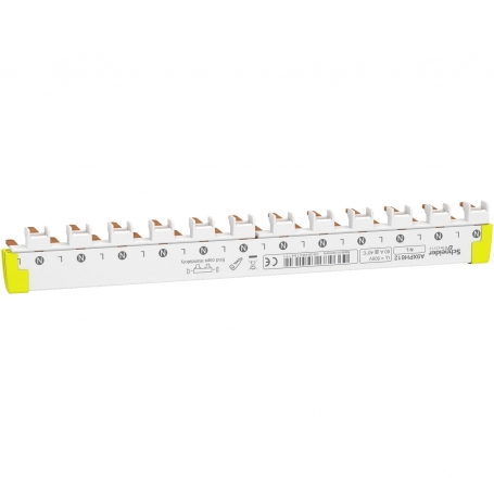 Schneider A9XPH612 Phasenschiene für FI/LS, ablängbar, 1P+N, 12 Module für 6 FI/LS, 80A