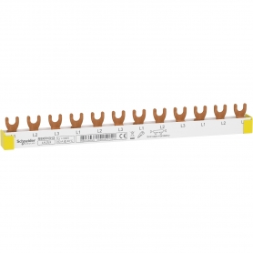 Schneider R9XFH312 Phasenschiene Gabel, 3P, 12 TE, 63A, ablängbar