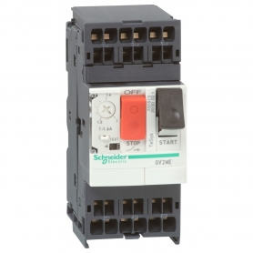 Schneider GW2ME163 Motor safety switch, 3p, 9-14A, push button actuation, spring tension connection