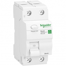 Schneider R9R42225 hibás jelenlegi áramkör-szakító Resi9, 1P + N, 25A, 30ma, F típusú