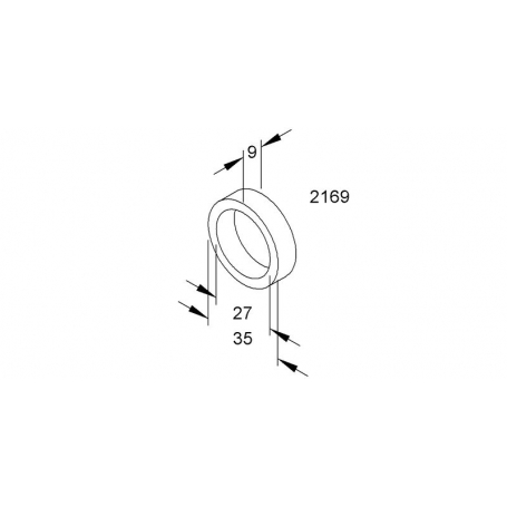 Kleinhuis 2169 Dichtring, E27, IP 44, für den zusätzlichen Bedarf Silikon, Farbe schwarz (1 Stück)