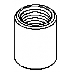Kleinhuis 341D Verbindungsmuffe, Gewinde M10x1 Messing, blank (1 Stück)