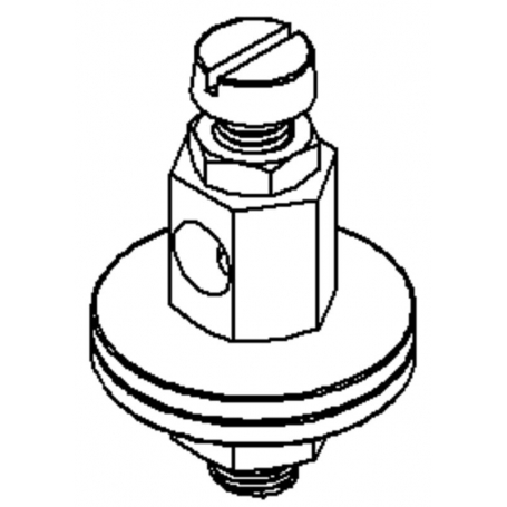 Kleinhuis 17B Erdungsklemme, Höhe 33-38 mm, Ø-21 mm Messing, vernickelt (1 Stück)