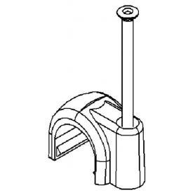 Kleinhuis 4/20W Rundschelle, mit Nagel, für Kabel-Ø 4 mm, für Nagel-Ø 1,2 mm Kunststoff PE, RAL 1015, hellelfenbein (100 Stück)