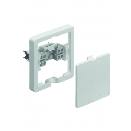 ABL 2506110 Geräte-Anschlussdose, flach, Krallenbefestigung, UP, weiß
