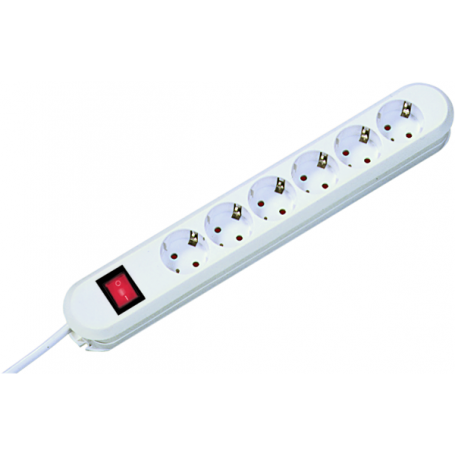 Bachmann SMART 6xCEE7/3 sw 1xSchalter Strom 1,5m CEE7/7 381.150K